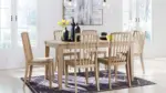 GLEANVILLE DINING SET WITH 6 CHAIRS