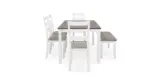 STONEHOLLOW DINING SET WITH 4 CHAIRS AND A BENCH