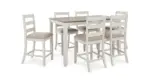 SKEMPTON COUNTER HEIGHT DINING SET WITH 6 CHAIRS