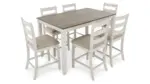 SKEMPTON COUNTER HEIGHT DINING SET WITH 6 CHAIRS