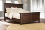 PORTER QUEEN PANEL BEDROOM SUITE (BED + 2 NIGHTSTANDS + MIRRORED DRESSER + CHEST OF DRAWERS)
