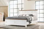 WESTCONI QUEEN BEDROOM SUITE (BED + 2 NIGHTSTANDS + MIRRORED DRESSER + CHEST OF DRAWERS)