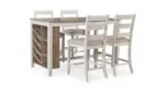SKEMPTOM COUNTER DINING SET WITH 4 CHAIRS