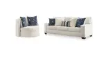 PADOVA 6 SEATER SOFA SET WITH A SWIVEL CHAIR