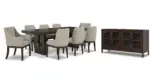 BURKHAUS DINING SUITE WITH 8 CHAIRS