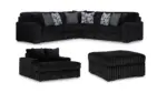 MIDNIGHT MADNESS SECTIONAL SOFA WITH OTTOMAN