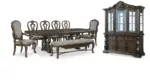 MAYLEE DINING TABLE WITH 6 CHAIRS, BUFFET AND HUTCH