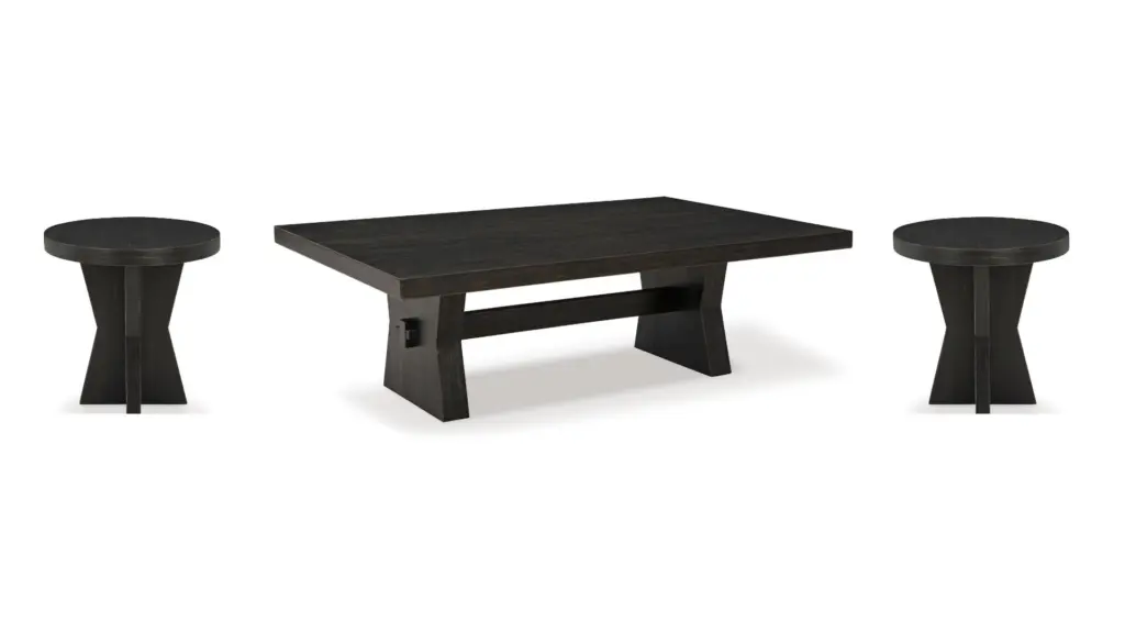 GALLIDEN ROUNDED COCKTAIL TABLE SET