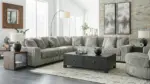 LINDYN SECTIONAL SOFA SET WITH OTTOMAN & SWIVEL CHAIR