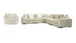 LINDYN SECTIONAL SOFA SET WITH OTTOMAN & SWIVEL CHAIR - 21104