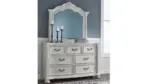 MONTENLANE BEDROOM SET (BED + 2 NIGHTSTANDS + CHEST OF DRAWERS + MIRRORED DRESSER)