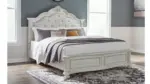 MONTENLANE BEDROOM SET (BED + 2 NIGHTSTANDS + CHEST OF DRAWERS + MIRRORED DRESSER)