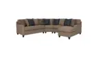 HUNTSWORTH SECTIONAL SOFA SET - BROWN