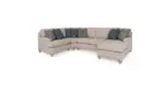 HUNTSWORTH SECTIONAL SOFA SET - DOVE GRAY