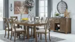 STURLAYNE DINING SET WITH 8 CHAIRS AND A SERVER