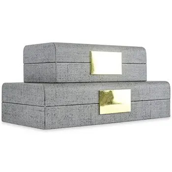 A52000373 JEWELRY BOX SET 2PC SET (ASH)