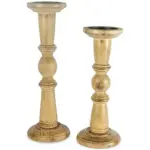 A52000495 CANDLE HOLDER SET 2PC SET (ASH)