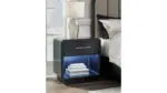 ROWANBECK BEDROOM SET (BED + 2 NIGHTSTANDS + CHEST OF DRAWERS + MIRRORED DRESSER)