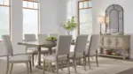 VALLARDIA EXTENDABLE DINING SET WITH 8 CHAIRS AND A SERVER