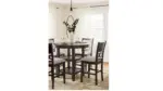 LANGWEST COUNTER HEIGHT DINING SET WITH 4 CHAIRS