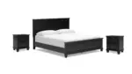 LANOLEE KING PANEL BEDROOM SUITE (BED + 2 NIGHTSTANDS + MIRRORED DRESSER + CHEST OF DRAWERS)