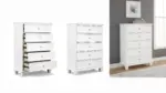 FORTMAN BEDROOM SUITE (BED + 2 NIGHSTANDS + MIRRORED DRESSER + CHEST OF DRAWERS)