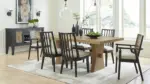 GALLIDEN DINING SET WITH 8 CHAIRS AND A SERVER