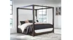 BRECKINGTON BEDROOM SET (BED + 2 NIGHTSTANDS + CHEST OF DRAWERS + MIRRORED DRESSER)