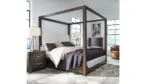 BRECKINGTON BEDROOM SET (BED + 2 NIGHTSTANDS + CHEST OF DRAWERS + MIRRORED DRESSER)
