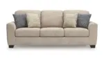 PANOLA TAUPE SOFA SET WITH OTTOMAN