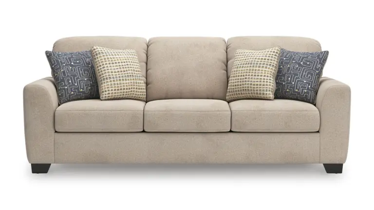 PANOLA TAUPE SOFA SET WITH OTTOMAN
