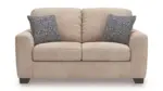 PANOLA TAUPE SOFA SET WITH OTTOMAN