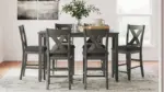 CAITBROOK COUNTER HEIGHT DINING SET WITH 6 CHAIRS