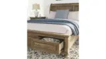 VANDENMORE BEDROOM SET (BED + 2 NIGHTSTANDS + CHEST OF DRAWERS + MIRRORED DRESSER)