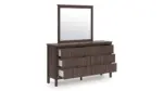 CADMORI BEDROOM SET (BED + 2 NIGHTSTANDS + MIRRORED DRESSER + CHEST OF DRAWERS)