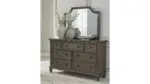 VERAMOND BEDROOM SET (BED + 2 NIGHTSTANDS + MIRRORED DRESSER + CHEST OF DRAWERS)