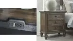 VERAMOND BEDROOM SET (BED + 2 NIGHTSTANDS + MIRRORED DRESSER + CHEST OF DRAWERS)