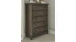 VERAMOND BEDROOM SET (BED + 2 NIGHTSTANDS + MIRRORED DRESSER + CHEST OF DRAWERS)