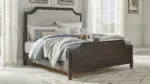 VERAMOND BEDROOM SET (BED + 2 NIGHTSTANDS + MIRRORED DRESSER + CHEST OF DRAWERS)