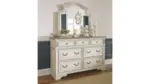 REALYN BEDROOM SET (BED + 2 NIGHTSTANDS + CHEST OF DRAWERS + MIRRORED DRESSER)