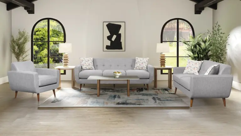 MARGOLA 6 SEATER SOFA SET WITH OTTOMAN