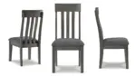 HALLANDEN EXTENDABLE DINING SET WITH 6 CHAIRS AND A SERVER