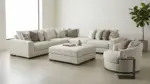 BARRELTON 6 SEATER SECTIONAL SOFA SET WITH SWIVEL ACCENT CHAIR AND OTTOMAN