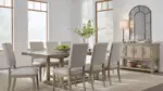 VALLARDIA EXTENDABLE DINING SET WITH 8 CHAIRS AND A SERVER