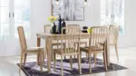 GLEANVILLE DINING SET WITH 6 CHAIRS