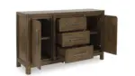 CABALYNN EXTENDABLE DINING SET WITH 8 CHAIRS AND A SERVER