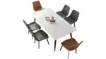 4S/X-4 DINING TABLE WITH 6 CHAIRS GREY CHAIRS (HIL)