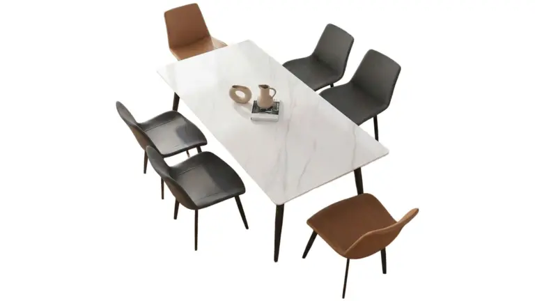 4S/X-4 DINING TABLE WITH 6 CHAIRS GREY CHAIRS (HIL)