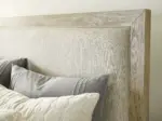 HENNINGTON UPHOLSTERED BEDROOM SET (BED + MIRRORED DRESSER + CHEST OF DRAWERS)