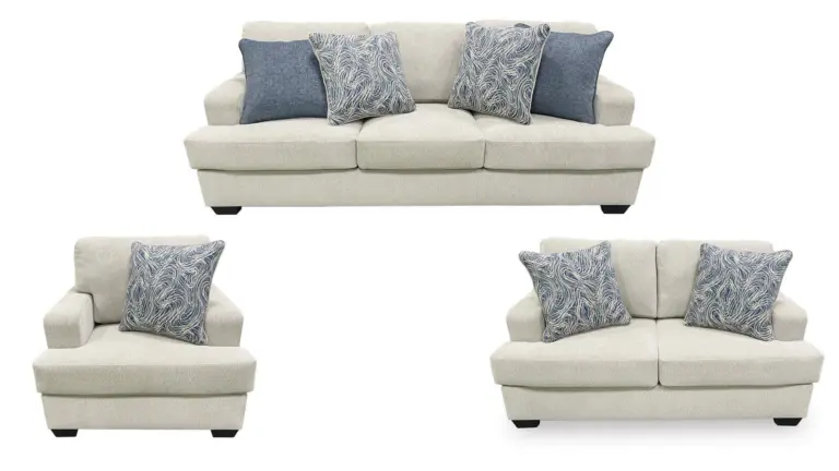 SCOTTSVEAL SOFA SET WITH OTTOMAN